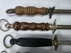 Lot Of 7 Antique Vtg Knife Sharpener Steels Rod F Dick Forschner Various  read  