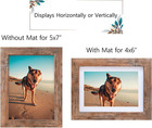 5x7 Picture Frame - Can Display Photo 4x6 With Mat  Wood Frame With Shatterproof