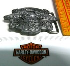 Harley Buckle Vintage 80s Old Hd Biker Collectible Motorcycle Memorabilia