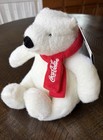 Coca-cola Polar Bear Plush With Red Scarf   Tag Original 2009