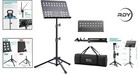 Professional Metal Music Stand With Carrying Bag - Adjustable Height 32-56in