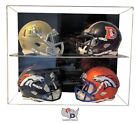 Acrylic Wall Mount Football 4 Mini Helmet Display Case Uv Holder Gameday Display