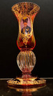 Exquisite Naser Al Din Shah Qajar Persia Gold Bohemian Pair- Europe Made 20th C 
