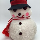 Vintage Eden Snowman Roly Poly Chubby Round Large 19    Foam Stuffed Plush Felt