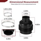 Drive Shaft Boot W clamp For Kawasaki Bayou 300 2x4 4x4 Klf300 Klf400 49006-1237