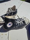 Vintage 1980s Converse Hi Tops Black Made In Usa Chucks Sneakers Mens Sz 5