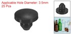 25pcs Silicone Plugs Rubber Round Hole Plugs For 3 5mm Hole Black