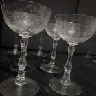 Set Of 4 Fostoria Navarre Clear Cocktail liquor Glasses
