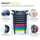 Martial Arts Belt Display Rack  Wooden Wall Mount  Karate And Taekwondo Belt    