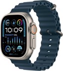 Apple Watch Ocean Band - Blue 49mm - Natural Titanium Finish - Genuine Oem Apple