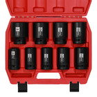 1  Drive Spindle Axle Nut Impact Socket Set Deep 1  To 2  9pcs 6-point Sae Cr-mo