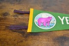 Yellowstone Park Vintage Felt Pennant Banner With Pink Bear 18 Inches 