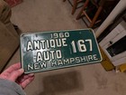 A  Nr Mint   167 1960 New Hampshire Antique Auto License Plate