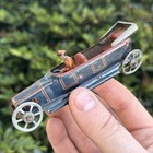 Original Early 1900s German Made Tin Litho Penny Car Toy - Scarce