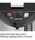 Chefman Electric Hot Water Pot W auto   Manual Dispense Buttons  Safe Lock  Dent