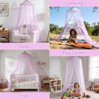 Purple Bed Canopy For Girls Room Decor Canopy For Princess Bed Dome Mosquito Net