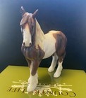 Cob Horse Ornament Piebald Brown   White Figurine - Gypsy Cob Horse Statue