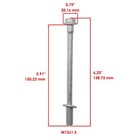 Caltric 7520144 Cylinder Head Bolt M12x1 5 For Polaris Head Diameter 0 79 