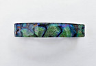 Fused Large Multicolor Handcrafted Dichroic Glass Genuine French Hair Barrette