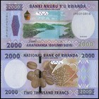 100 000 New Rwanda Francs 2024 P 44 New Design Unc 50 X 2 000 Rwf - Uncirculated