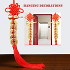 Feng Shui Good Luck Charms  metal Gourd With 5 Coins  As Blessing Gifts Bring He