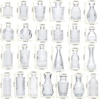 Set Of 32 Bud Vases For Flowers  Small Vintage Glass Bottles For Rustic Wedding 