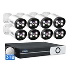 Hiseeu 5mp Poe Wired Cctv Security Camera System color Night Vision 2 Way Audio