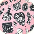 Pink Witchy Witch Mouse Pad Skull Mushroom Ouija Potions Spells Herb Book 8   