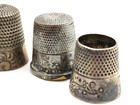 5pc Lot Of Vintage 925 Sterling Silver Ornate Thimble s -  70ozt  