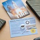 Mini Museum Space Shuttle Columbia Flown Tire Piece   From Our 1st Nasa Shuttle