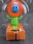 Solar Powered Dancing Flower Novelty Toy Orange Blue Desk Dashboard New Sealed