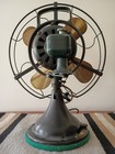 General Electric 12  Brass Blade Cast Iron Fan  1920 s-1930 s Exquisite Cond 
