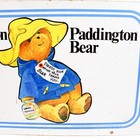 Vintage Ourson Paddington Bear Sign 1977 Advertising Eden Toys Coleco 23x14 Rare