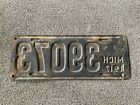 Nice Rare 1917 Michigan License Plate All Original Paint And Seal