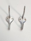 2-pack Chrome Plated Double Prong Coat Hooks Wall Mounted Hat Robe Entryway Hook