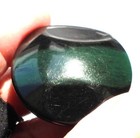 Vtg 1940s 1950s Lacquered Wood Black   Green Round Coat Buttons Fat Chunky Retro