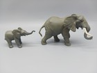Lot Of 2 Papo African Elephant Figures 2003 Cow 2004 Calf Mama And Baby Safari