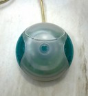 Vintage Apple Usb Mouse Blue teal Model M4848 Round Hockey Puck