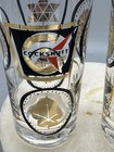 Lot Of 2 Vintage Mid-century Modern Cockshutt Highball Glasses Black gold