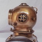 Nautical Diving Helmet Clock Antique Us Navy Marine Deep Sea Scuba Divers Helmet