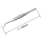 7 Inch Stainless Steel Tweezers With Curved Serrated Tip Multipurpose Forceps   