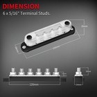 12v Bus Bar 4 Or 6 X 5 16   m8  Terminal Studs 12 Volt Power Distribution Block