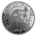 2001  1 Australia Indigenous Art Silver Roo 1oz Silver Proof Coin - Box   Coa