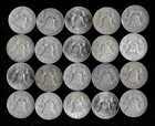 Franklin Half Dollar Roll  20 Coins   90  Silver  1948-63  Lot D37