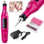 Electric Nail Drill Bits  Portable For Home Travel  pink 
