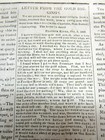 1849 Newspaper With Detailed Letter Describing The California Gold Rush Diggings