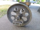 2 Vintage Lineberry  Industrial Cart Cast Iron Center Wheels W Axle Hit Miss Eng