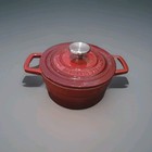 Martha Stewart Dutch Oven Red Enamel Cast Iron 2qt Round Covered Cookware New