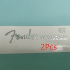 2pcs Headstock Self-adhesive Metal Sticker For Fender Stratocaster Guitar Silver