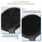 Silicone Face   Back Scrubber Set 17in Long Handle  Soft Food Grade